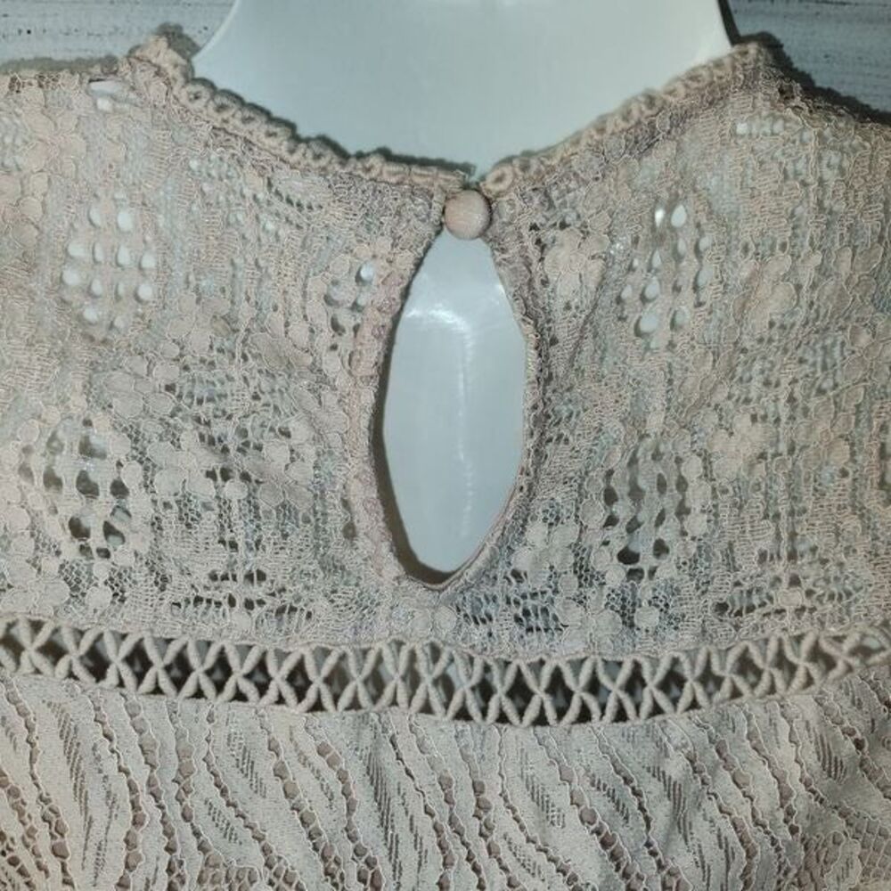 Xhilaration Dusty Rose Pink Lace Crop Top Size XXS - Picture 8 of 10